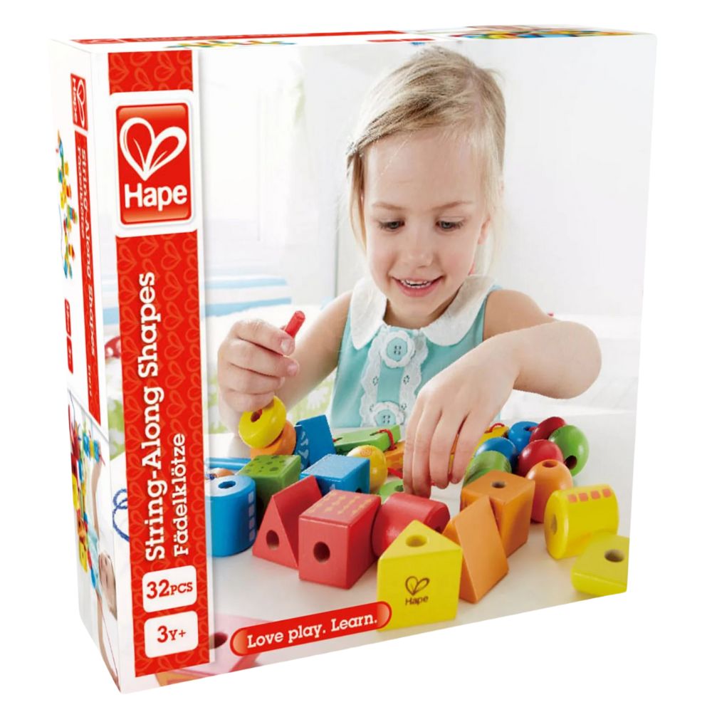 Hape String-Along Shapes 32 piezas 3+