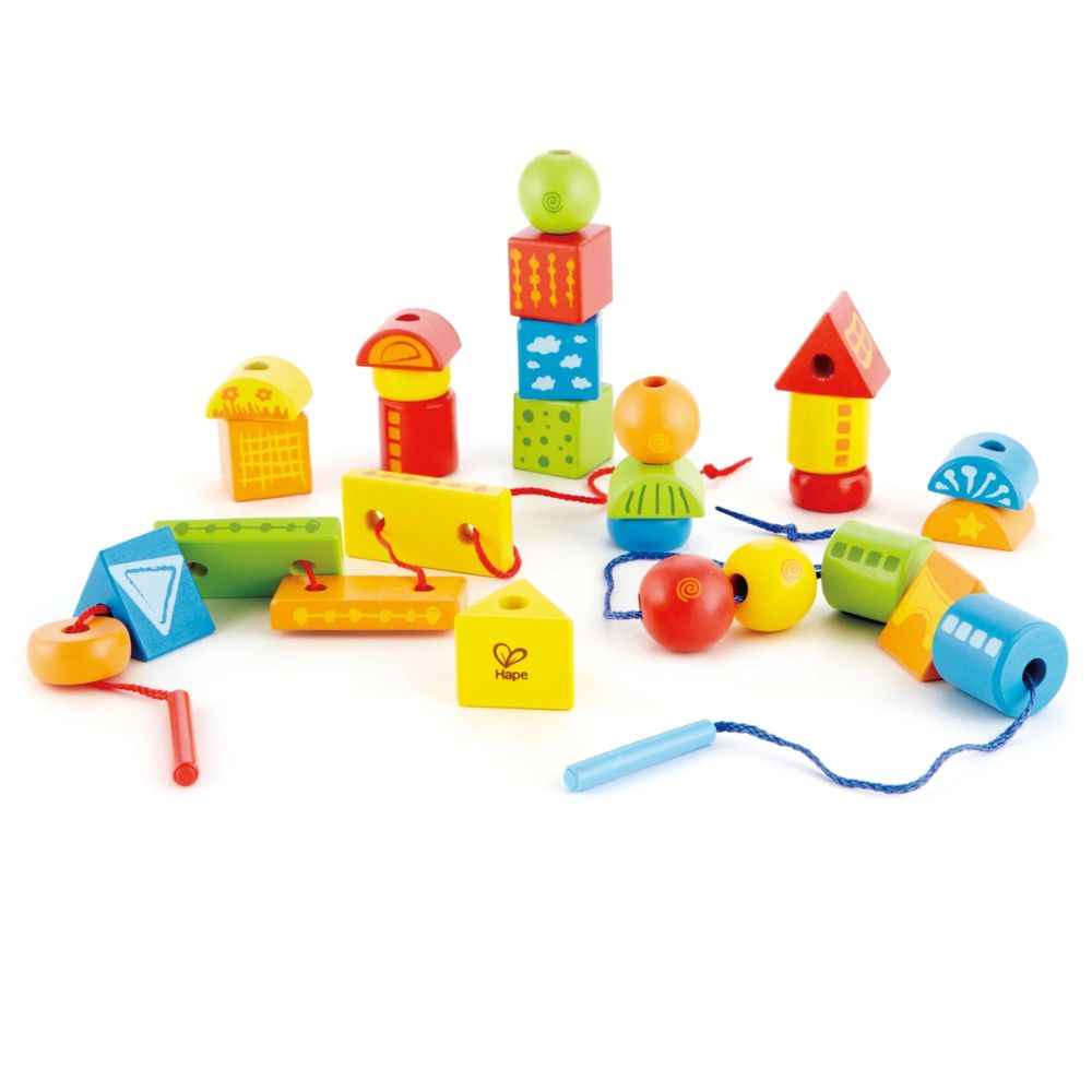 Hape String-Along Shapes 32 piezas 3+