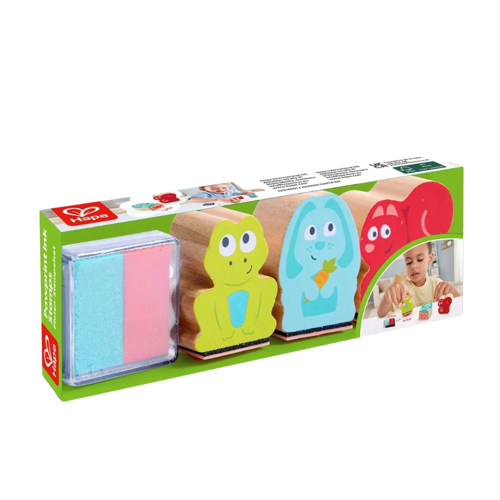 Hape Pawprint Ink Stamps 4 piezas 3+