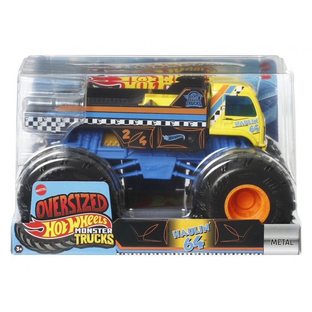 Hot Wheels Monster Trucks Oversized 1:24 Scale Metal Die-Cast Toy Truck (Haulin 64)