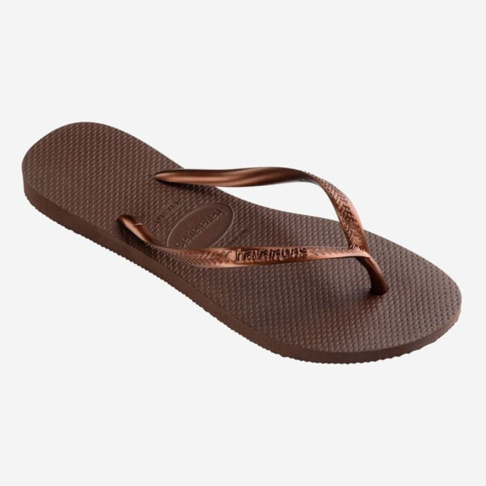 Havaianas Sandalias Para Damas Slim Dark Brown Metal