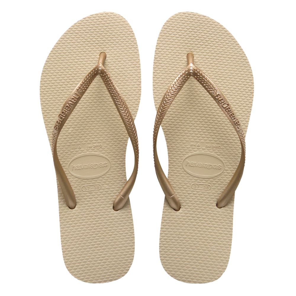 Havaianas Sandalias Para Damas Slim Golden