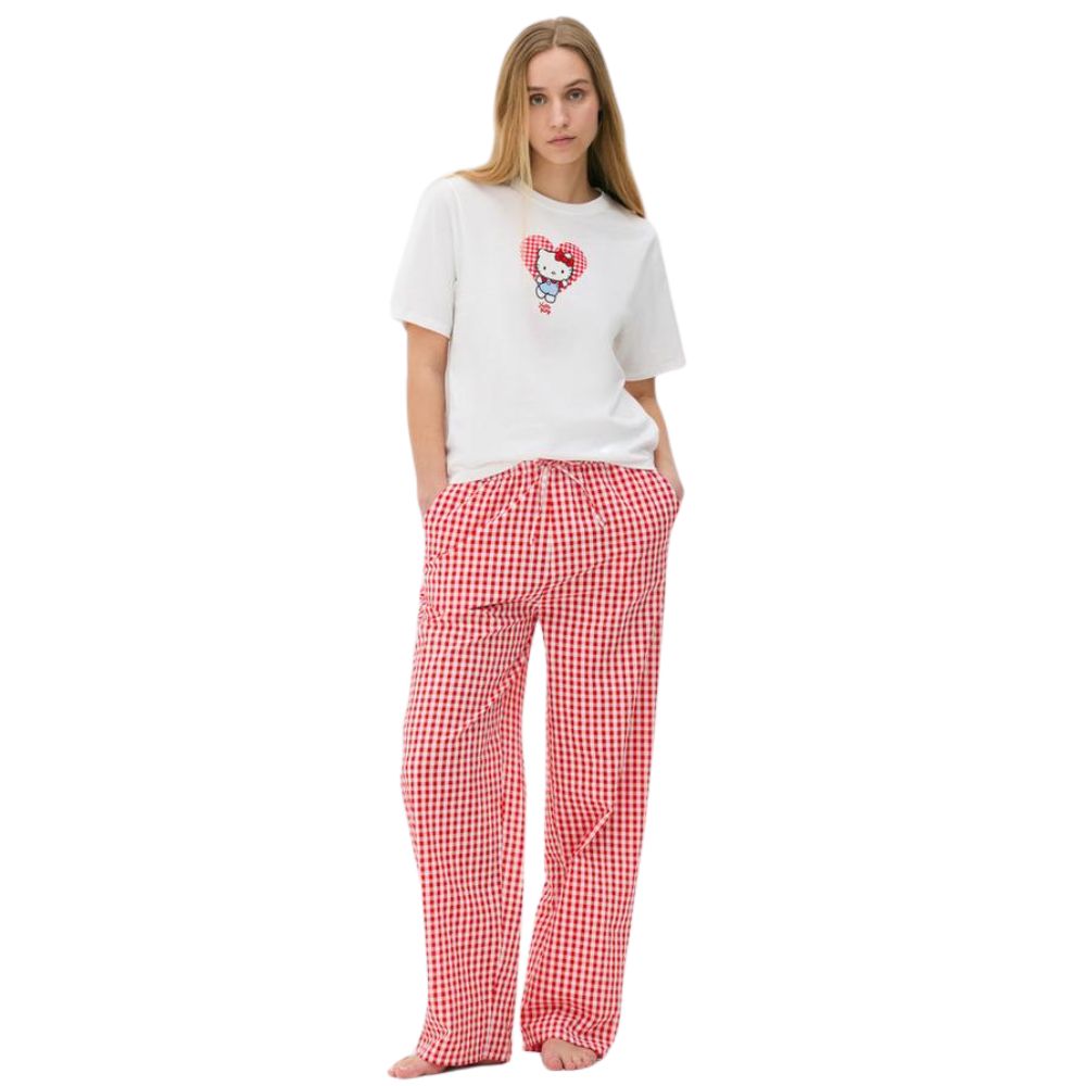 Hello Kitty Tee & Leg Pijama Set Red