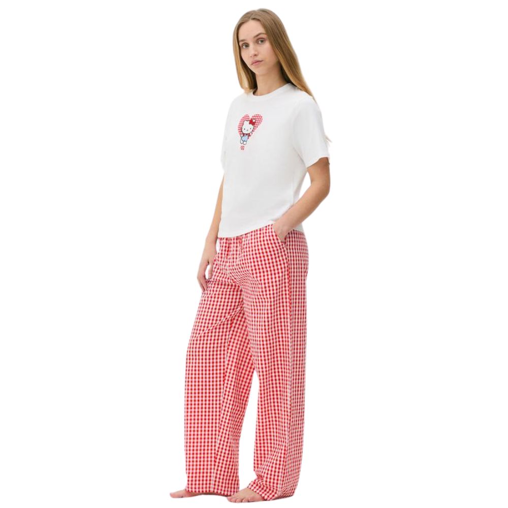 Hello Kitty Tee & Leg Pijama Set Red