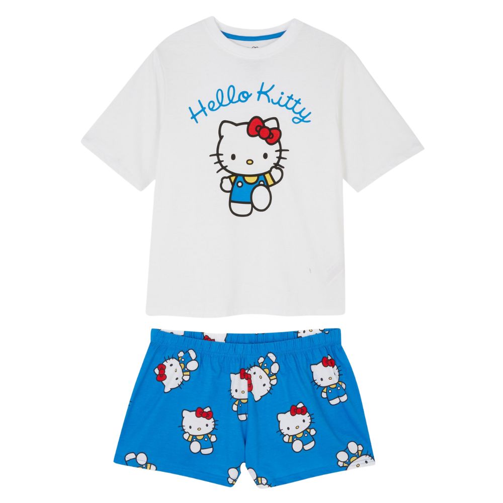 Hello Kitty Tee & Short Pijama Set Ivory