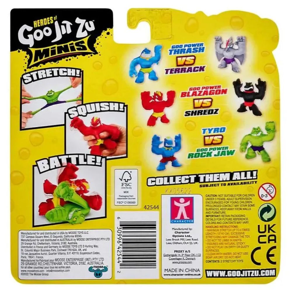 Heroes Of Goo Jit Zu Minis Tyro Vs Rock Jaw 6cm 4+