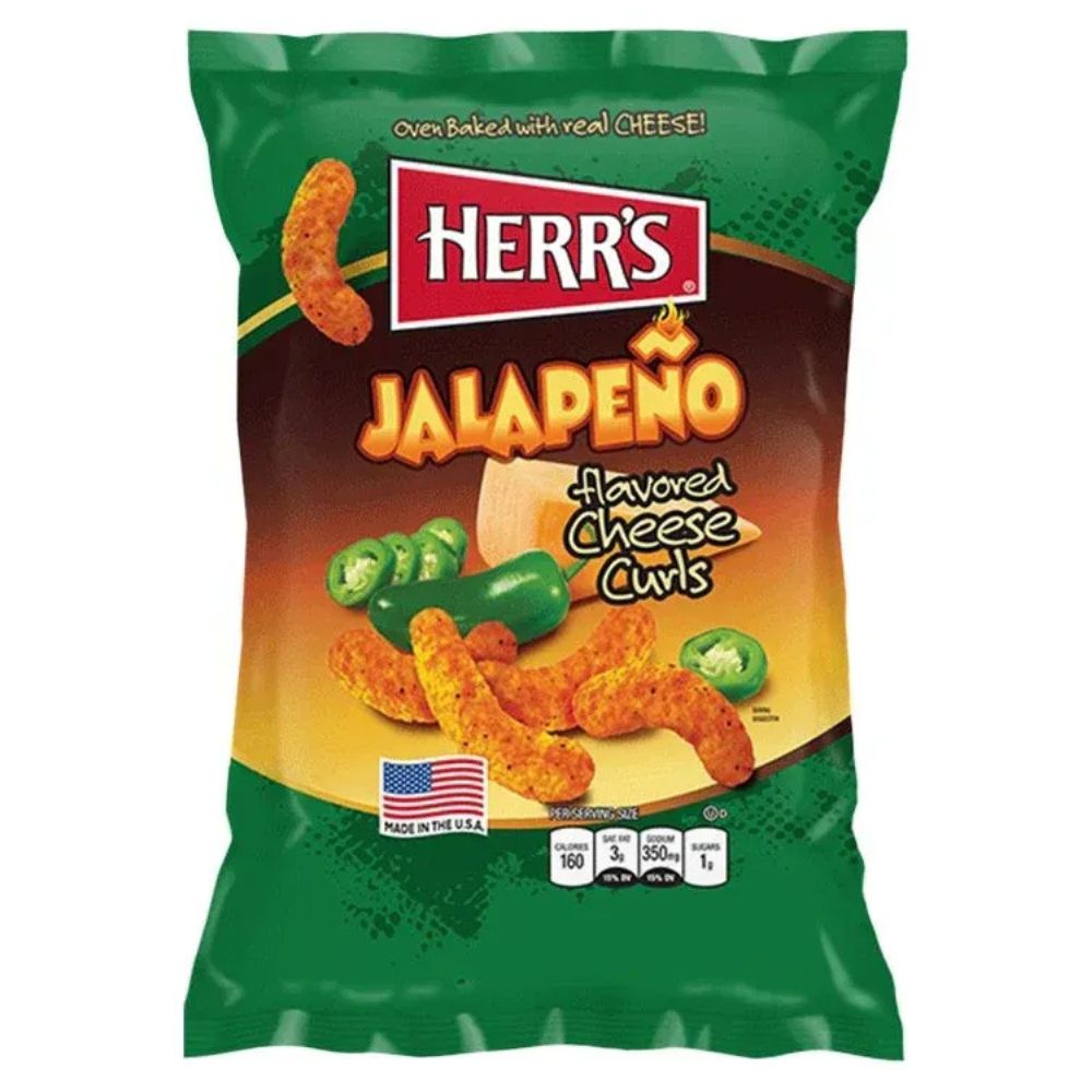 Herr's Jalapeño Flavored Cheese Curls 170gr