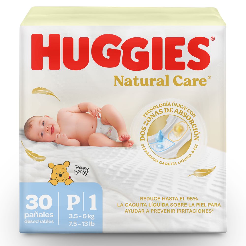 Pañales Huggies Natural Care Talla P 30und