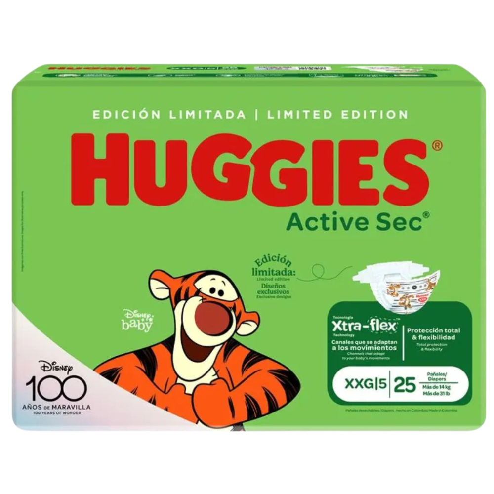 Huggies Pañal Disney Active Sec XXG 25und
