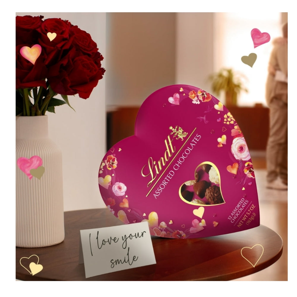 Lindt Valentines Chocolates Variados Premium 12 Bombones