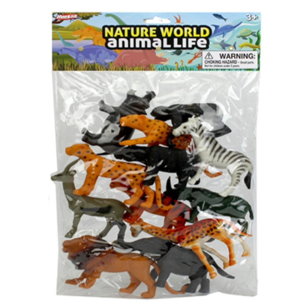 Animales de Juego 12 Unidades Nature World Animal Life Selva 3+