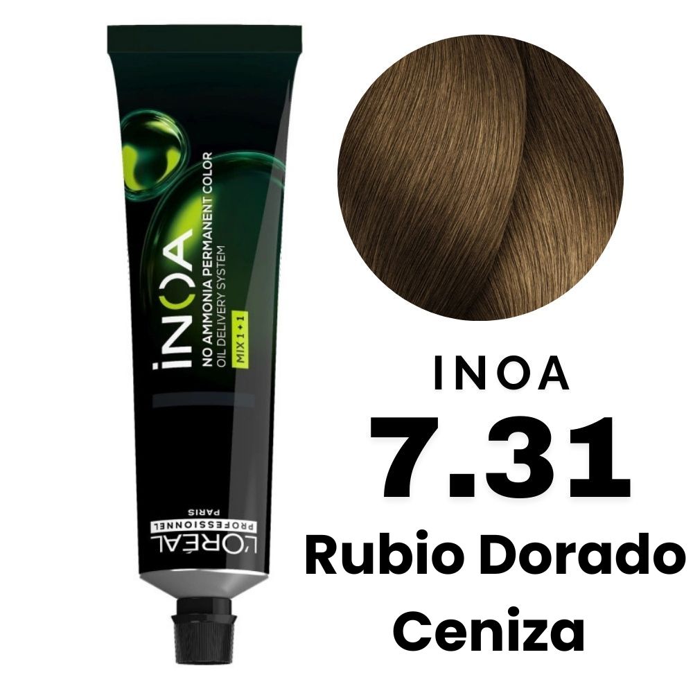 L'Oreal Inoa Profesional Nro.7.31 Rubio Dorado Ceniza 60gr