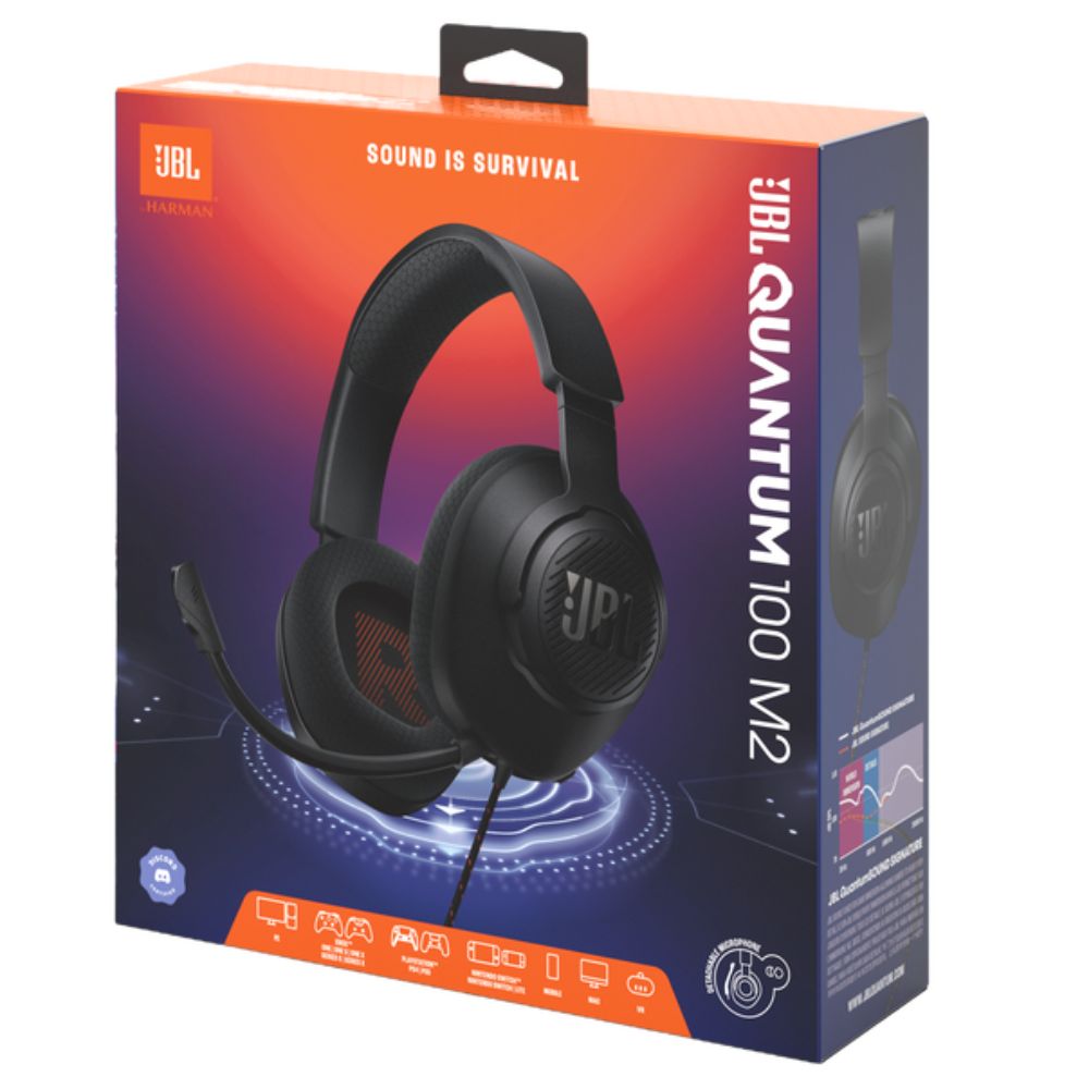 JBL Audifonos - Microfono Gaming Quantum 100 M2 Negros