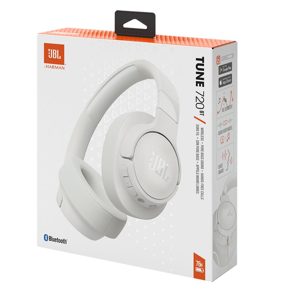 JBL Headphones Tune 720BT Audifonos Inalámbricos White