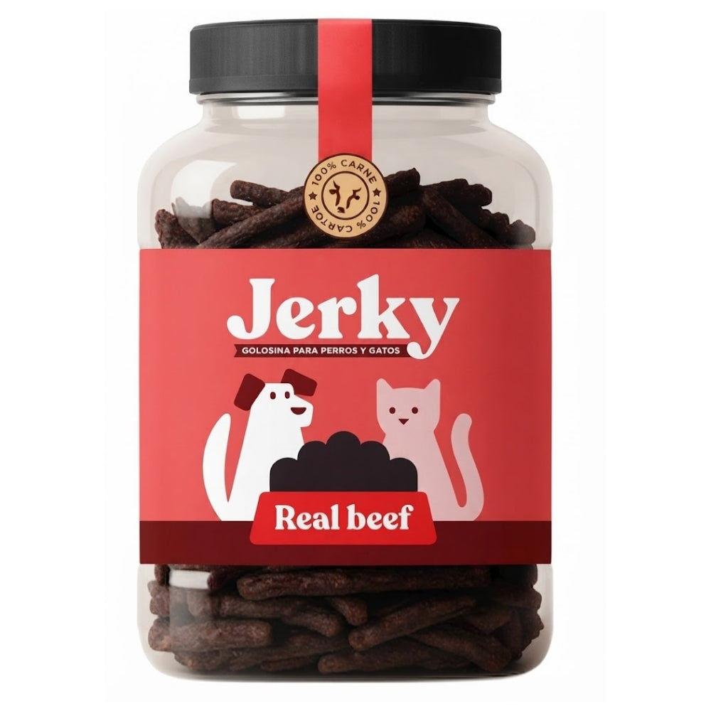 Jerky Real Beef Golosina para Perros y Gatos 800gr