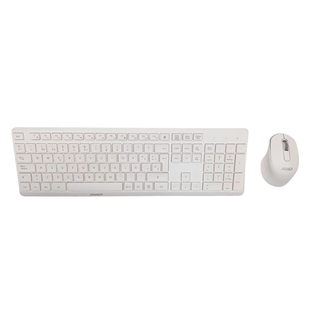 Jemip Combo De Teclado + Mouse Inalambrico Avant Garde Color Blanco