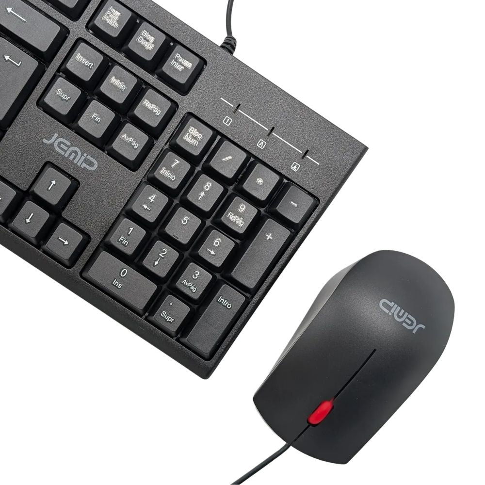 Jemip Combo De Teclado + Mouse Office Color Negro