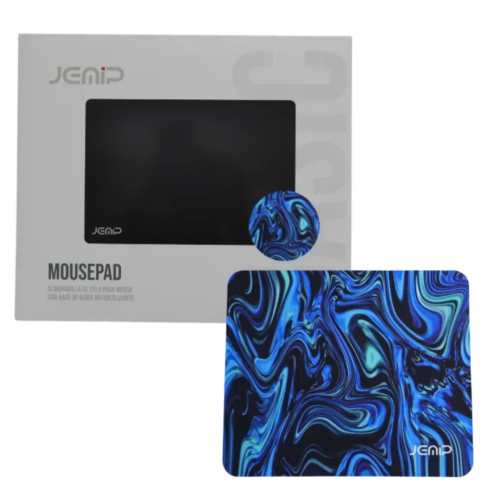 Jemip Mouse Pad Basic Azul Borracho Con Base Antideslizante