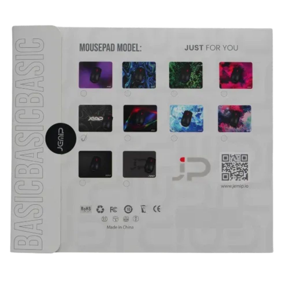 Jemip Mouse Pad Basic Humo JP Con Base Antideslizante