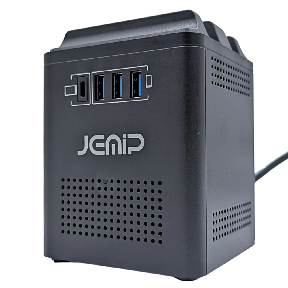 Jemip Regulador Smart Power Pro 4 Tomas + 3 USB Tipo C Color Negro