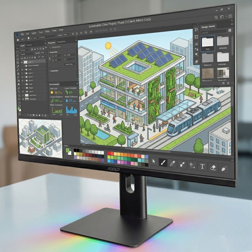 Jemip Monitor 27″ Office Omega Prime Pro 4k Color Negro