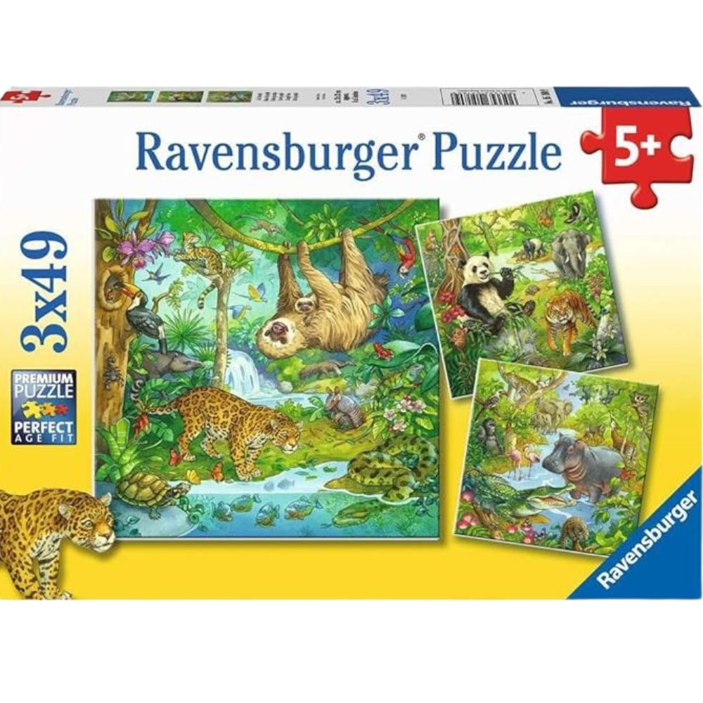 Ravensburger Rompecabezas Jungle Fun 3x49 Piezas