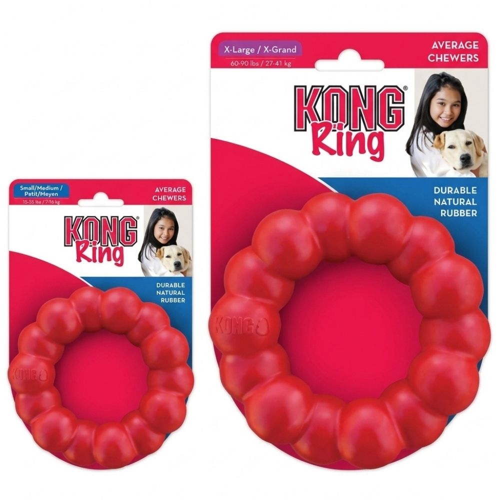 Kong Juguete Para Perros Ring 2 Tamaños Color Rojo