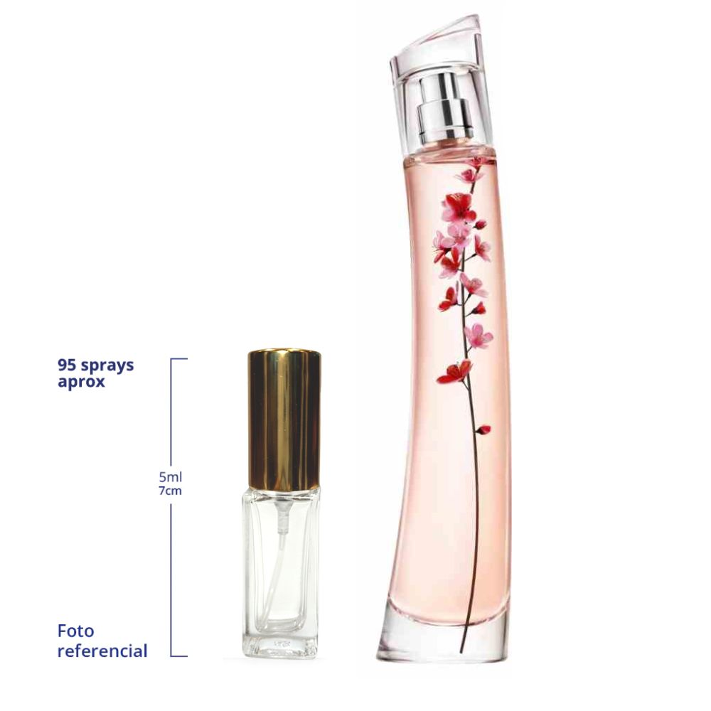 Kenzo Flower Ikebana Decant Travel Size 5ml y 10ml de 75 a 150 Sprays Aprox Eau De Parfum For Woman