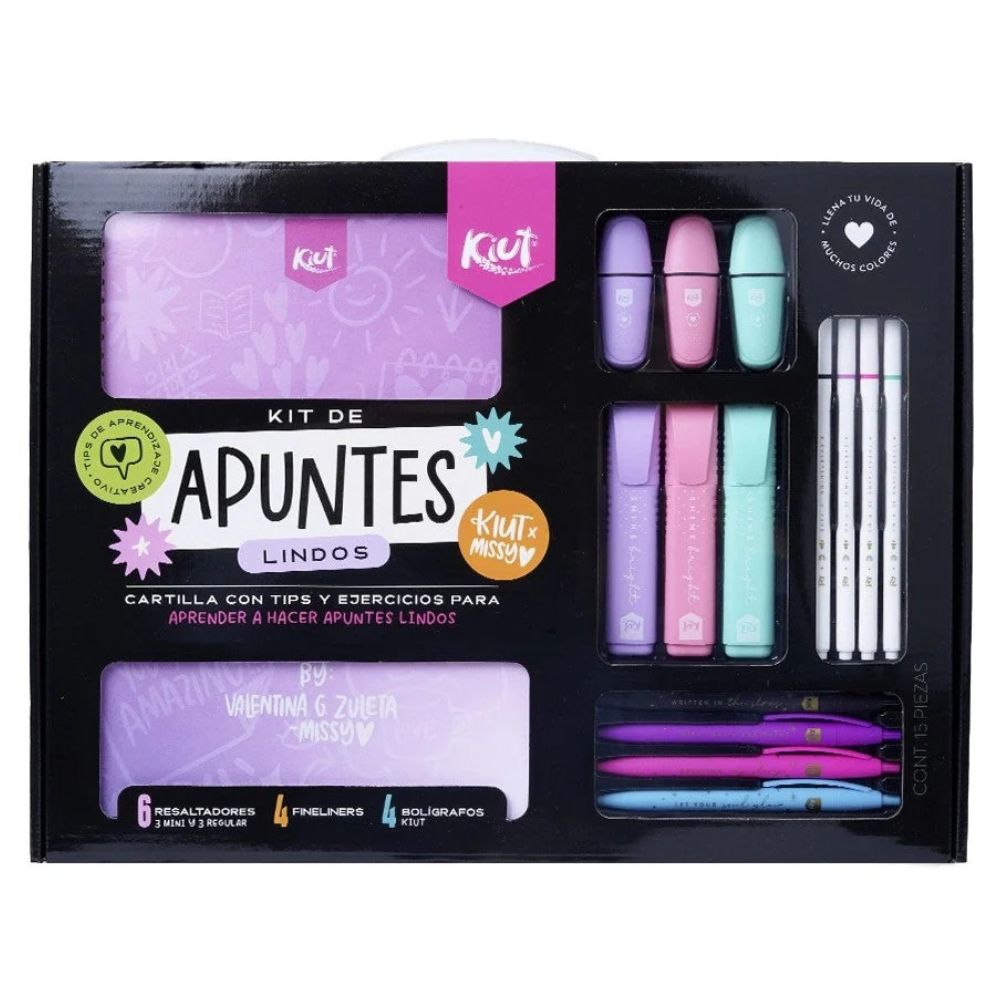 Kiut Kit De Apuntes Lindos Cartilla+Resalt+Finlan