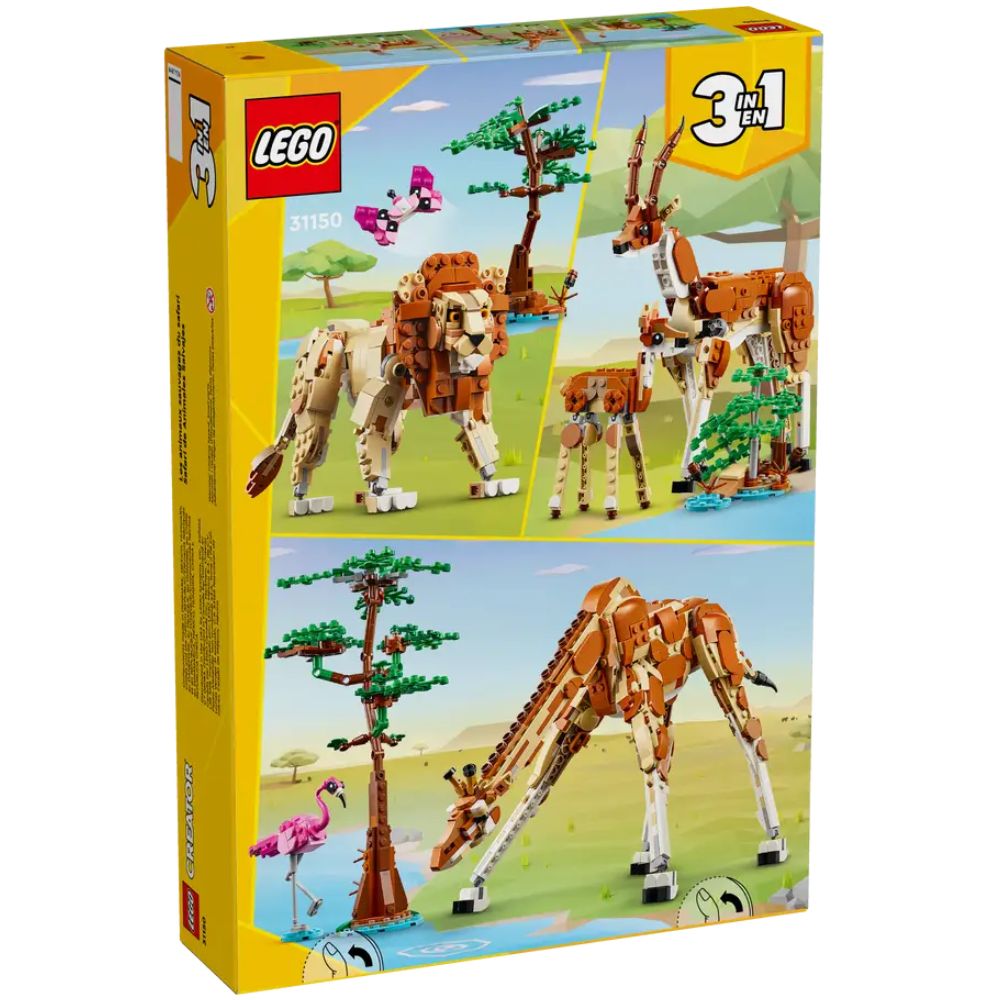 Lego 3en1 Creator Wild Safari Animals 780 Piezas