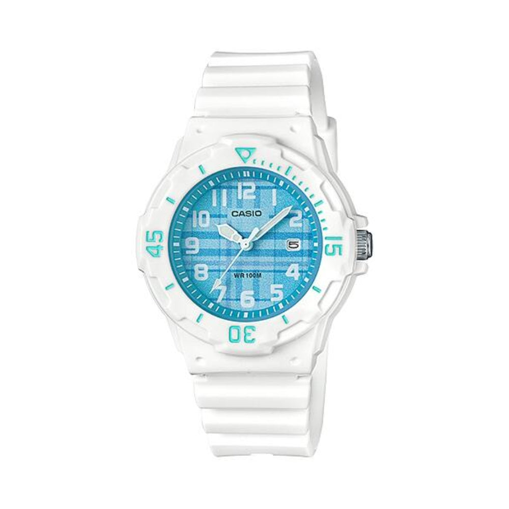 Casio Reloj Casual Correa De Resina Para Damas White