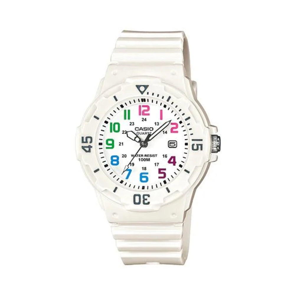 Casio Reloj Casual Correa De Resina Para Damas White