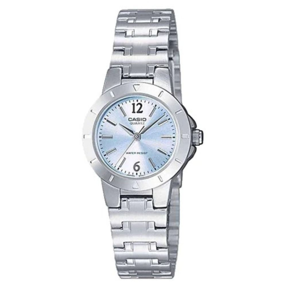 Casio Reloj Casual Correa De Acero Inoxidable Para Dama Silver