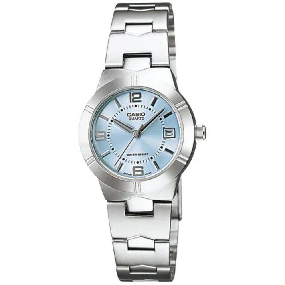 Casio Reloj Casual Correa De Acero Inoxidable Para Damas Silver