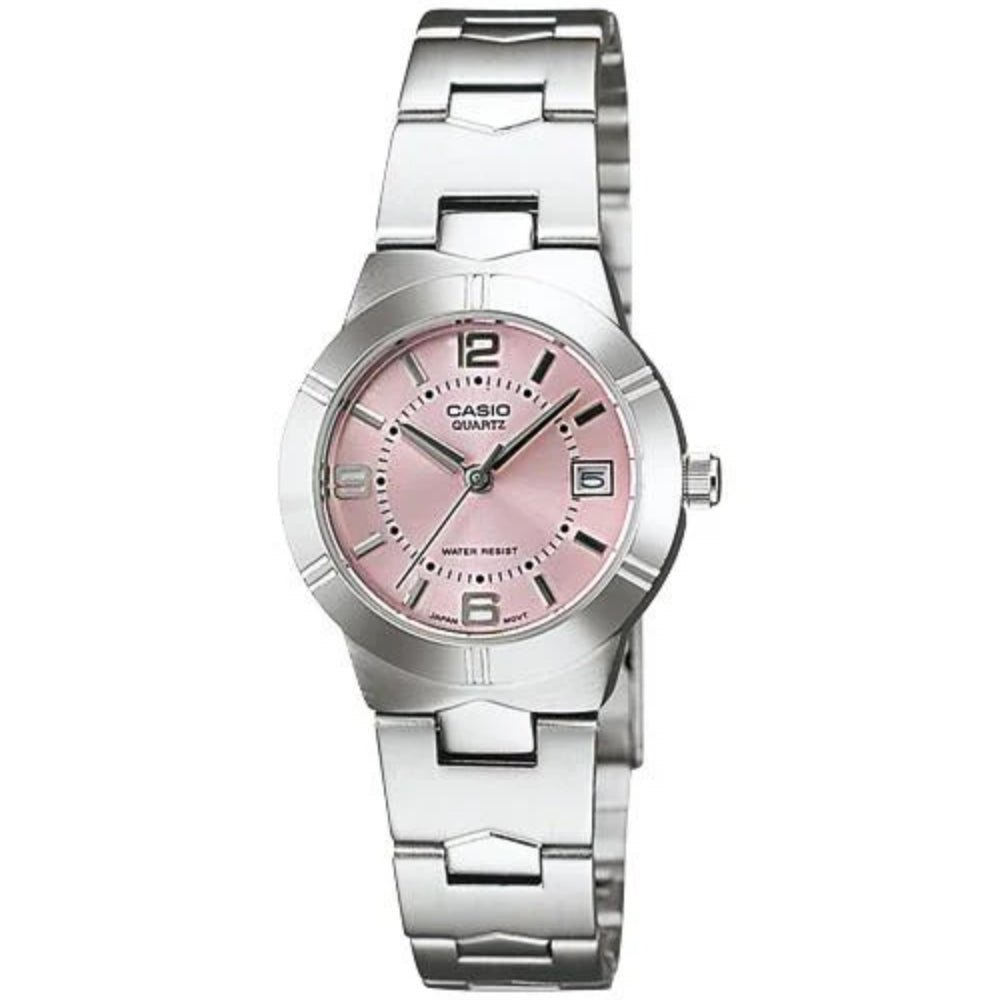 Casio Reloj Casual Correa De Acero Inoxidable Para Damas Silver