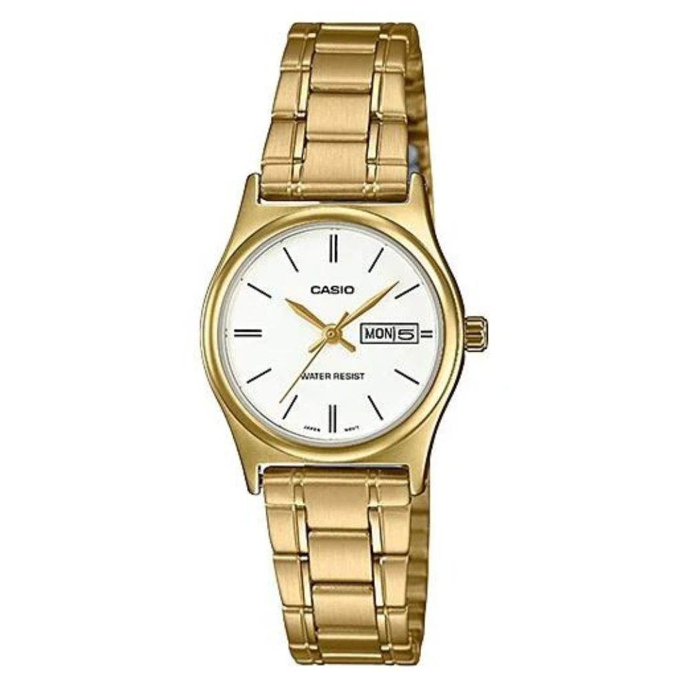 Casio Reloj Casual Correa De Acero Inoxidable Para Dama Gold