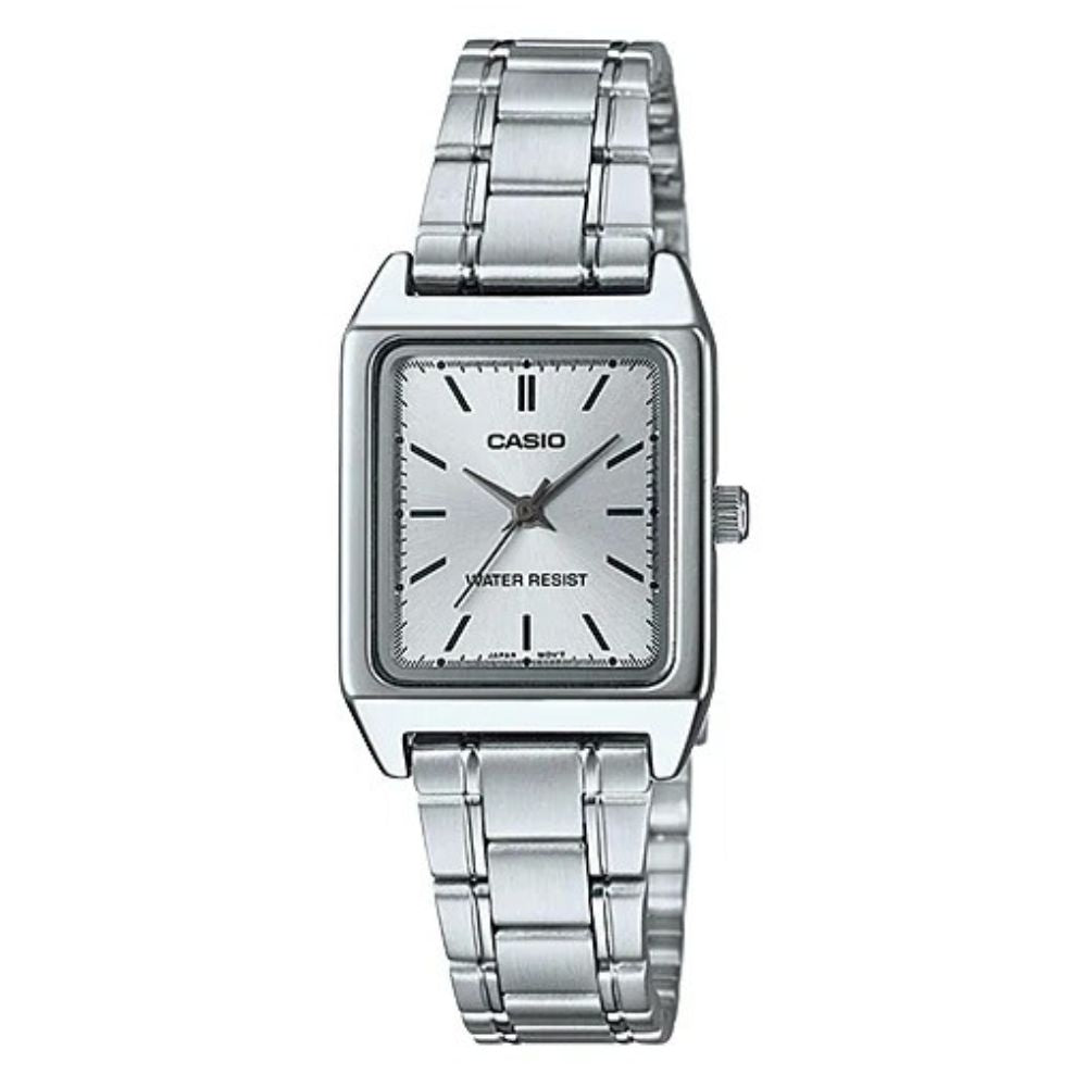 Casio Reloj Casual Correa De Acero Inoxidable Para Dama Silver