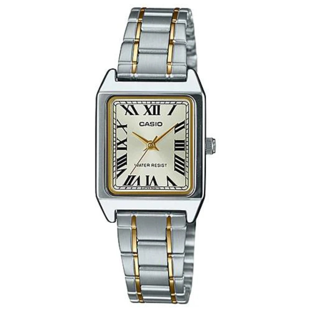 Casio Reloj Casual Correa De Acero Inoxidable Para Damas Silver