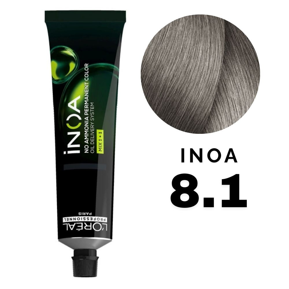 L'Oreal Inoa Profesional Color Rubio Claro Ceniza Nro. 8.1 60gr