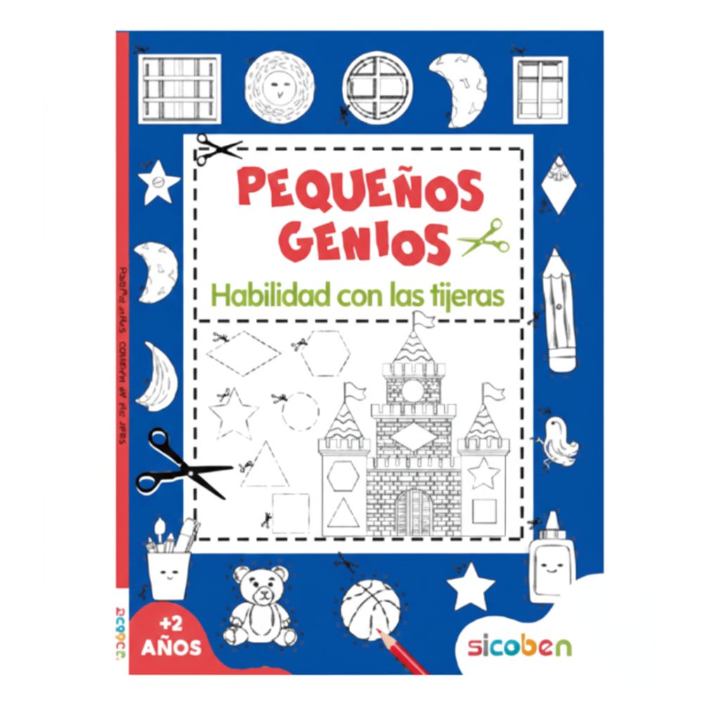 Libro De Pequeños Genios Habilidades Con Las Tijeras 2+