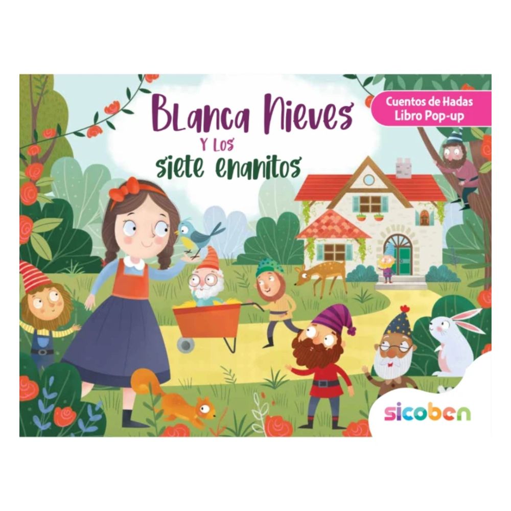 Libro Para Niños Pop Up Formato 3D De Blanca Nieves Y Los Siete Enanos