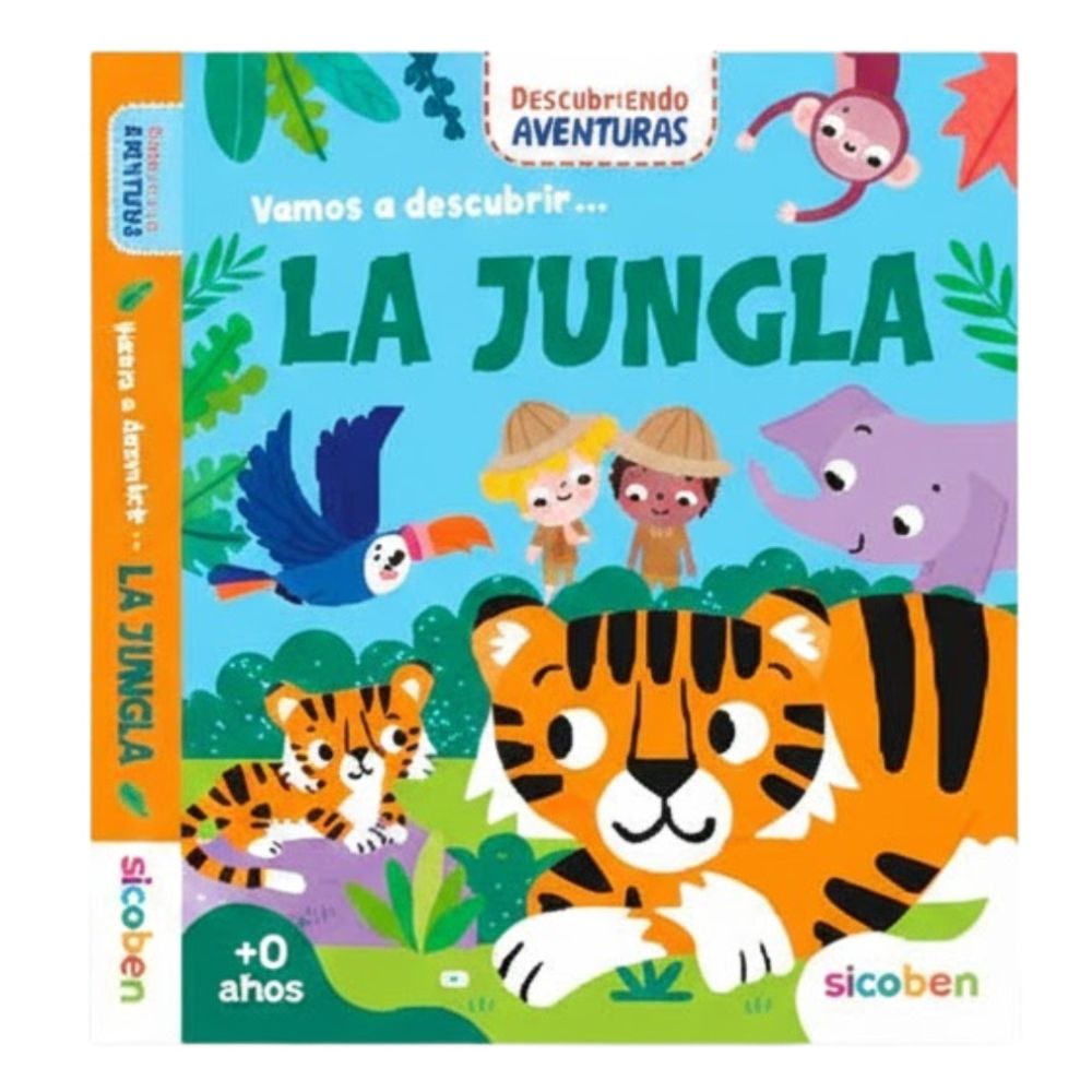 Libros Para Niños Descubriendo Aventuras "Vamos A Descubrir La Jungla" 0+