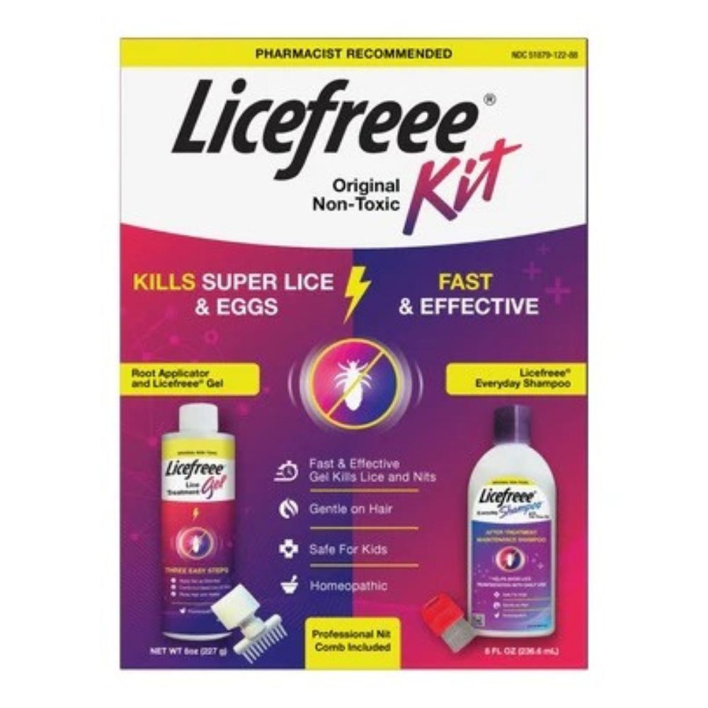 Mata Piojo Licefree Kit Kills Super Lice & Eggs 4 Productos