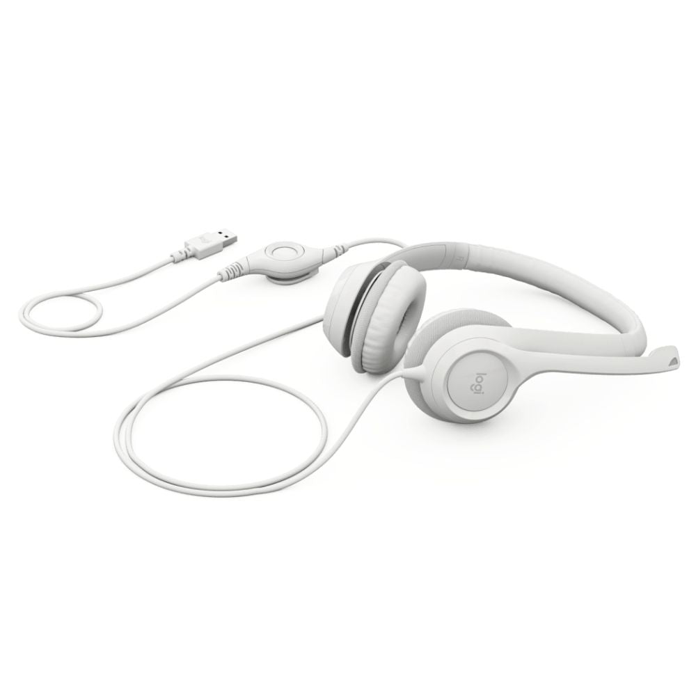 Logitech Audifonos H390 Con USB Para Computadora Blanco