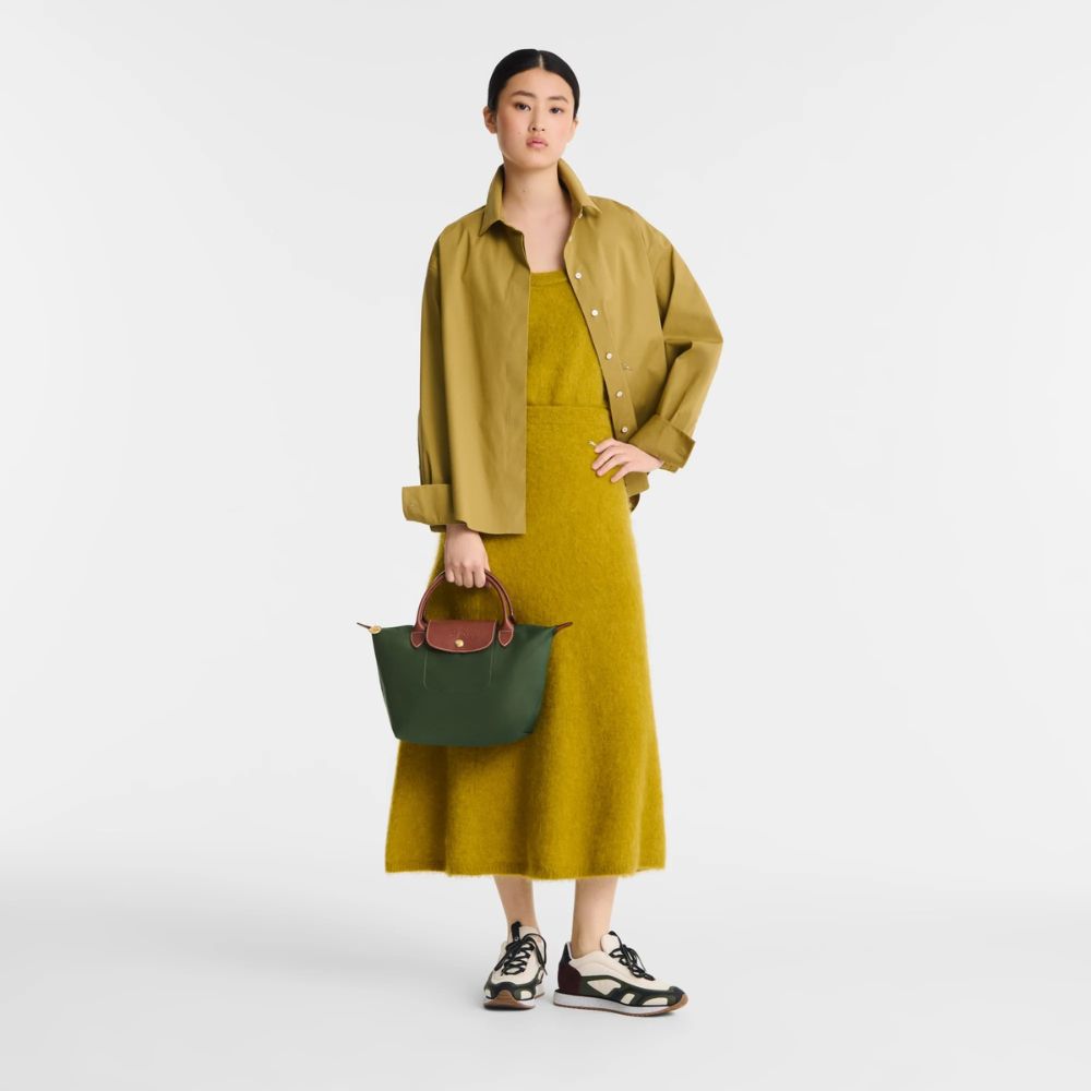 Longchamp Cartera Le Pliage Original Small Handbag British Gre