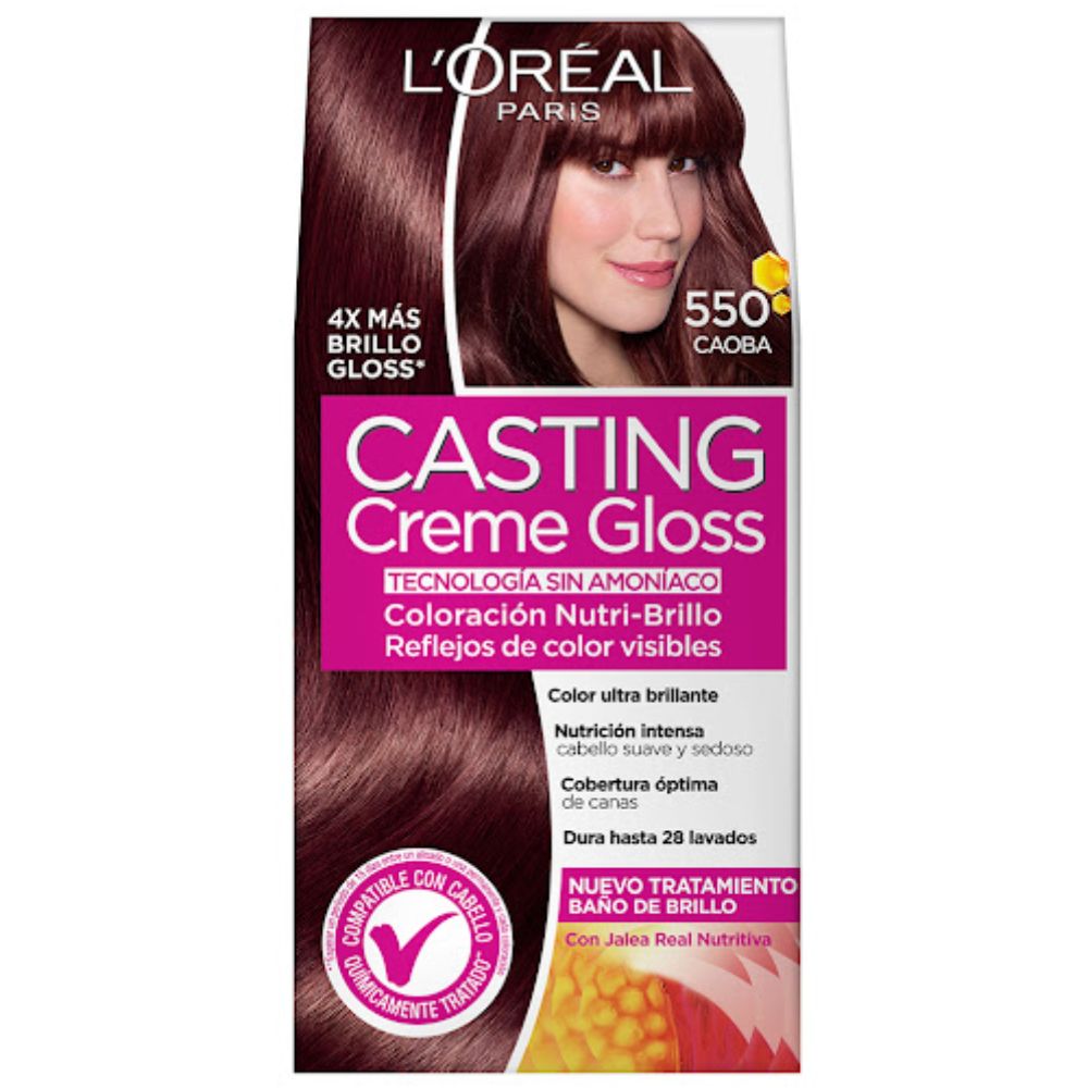 Tinte Para El Cabello L'oreal Casting Creme Gloss Kit Color Caoba 550 45ml