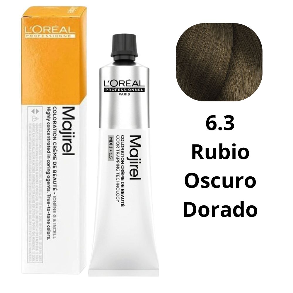 Tinte Loreal Majirel 6.3 Rubio Oscuro Dorado 60ml