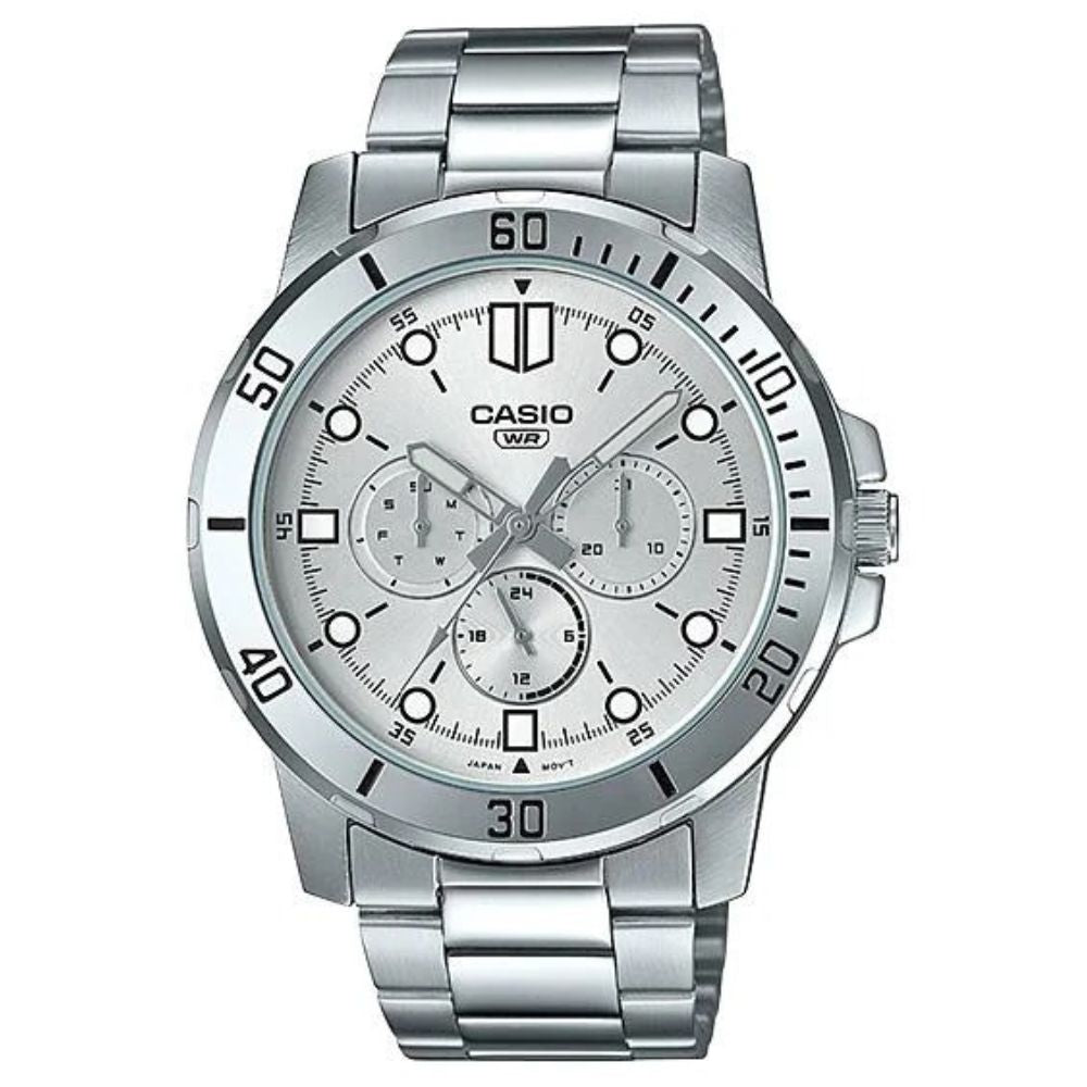 Casio Reloj Casual Correa De Acero Inoxidable Para Caballero Silver