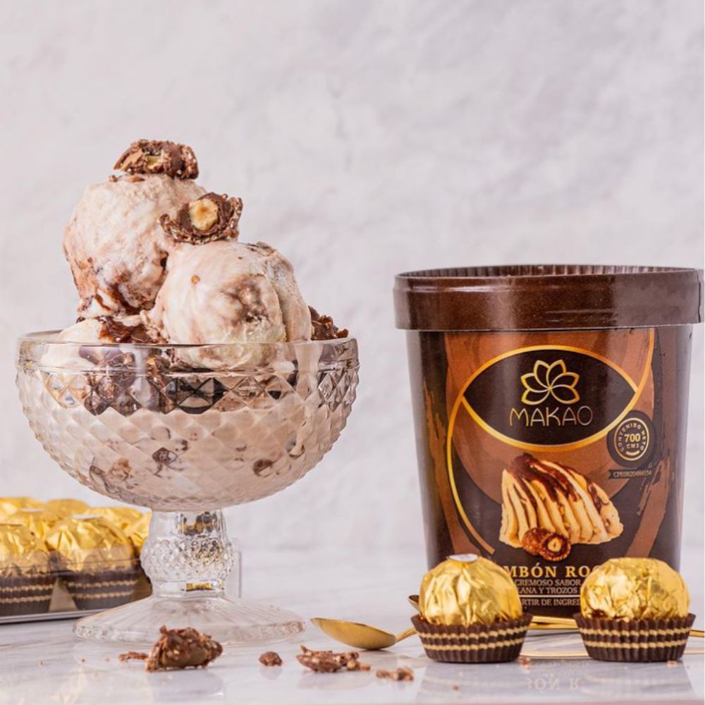 Helado Makao Bombom Rocher Cremoso 700ml