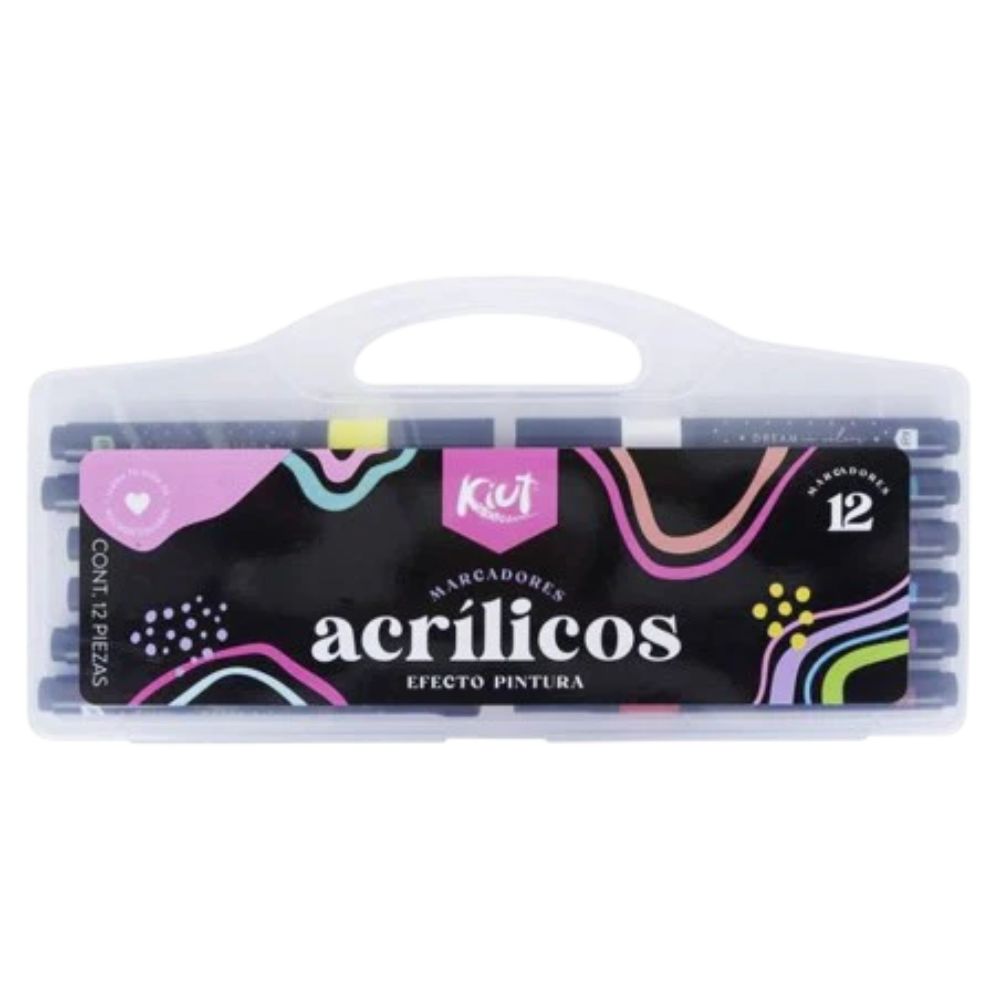 Kiut Marcadores Acrílicos Efecto Pintura 12 Und